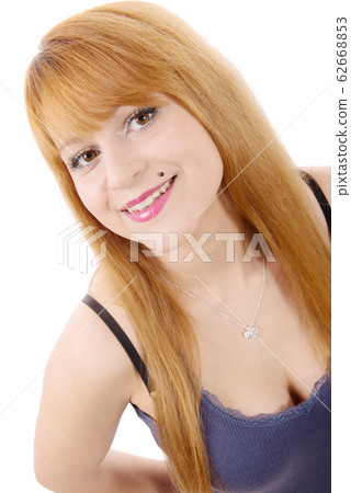 Beautiful redhead woman with long hair Beautiful redhead woman with long hair 62668853