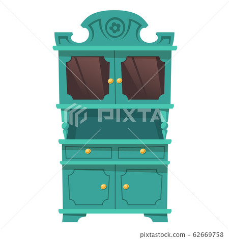Vintage kitchen cupboard in baroque style Vintage kitchen cupboard in baroque style 62669758