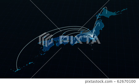 Network line extending from Tokyo to all over Japan 62670100