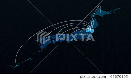 Network line extending from Fukushima Prefecture to Japan Network line extending from Fukushima Prefecture to Japan 62670105