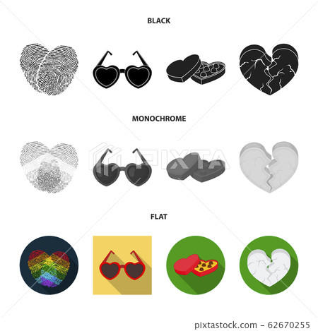 Vector illustration of abstract and shape icon. Set of abstract and love vector icon for stock. Vector illustration of abstract and shape icon. Set of abstract and love vector icon for stock. 62670255