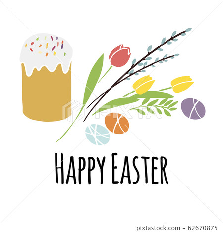 Vector illustration Easter with Easter traditional 62670875