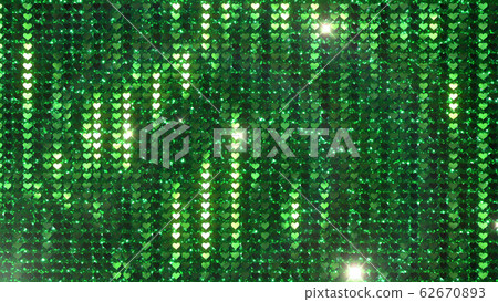 閃光的心亮片窗簾金屬背景 62670893