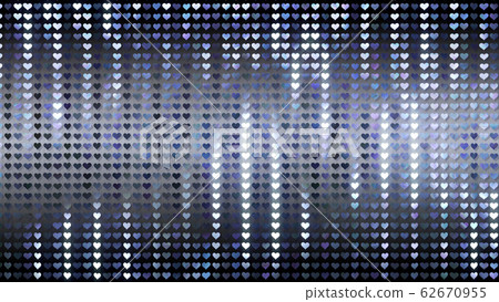 閃光的心亮片窗簾金屬背景 62670955