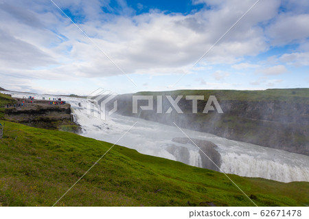 Gullfoss falls in summer season view, Iceland Gullfoss falls in summer season view, Iceland 62671478