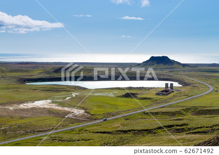 Seltun area aerial landscape, south Iceland 62671492