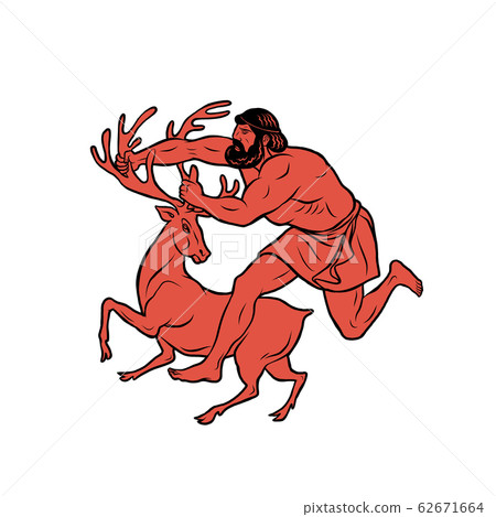 Ceryneian Hind. 12 Labours of Hercules Heracles 62671664