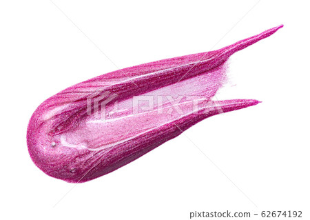 Lip gloss sample isolated on white. Smudged pink Lip gloss sample isolated on white. Smudged pink 62674192