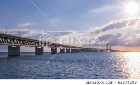 Oresundbron, the Oresund bridge between Denmark and Sweden Oresundbron, the Oresund bridge between Denmark and Sweden 62674289
