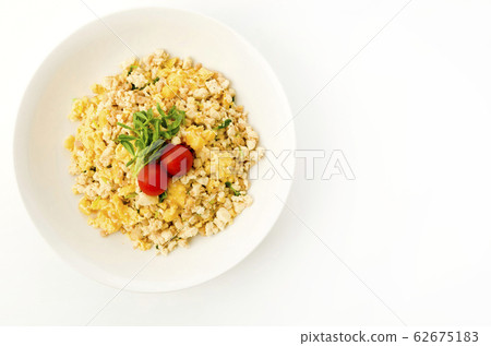 Fried rice style of cotton tofu Fried rice style of cotton tofu 62675183