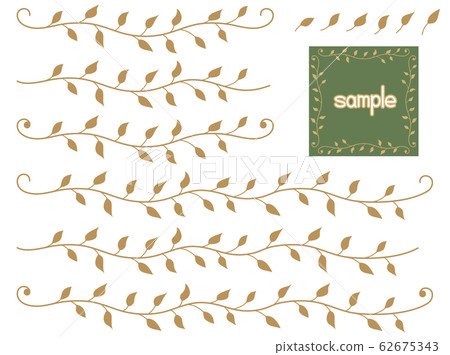 Ornament 2 decoration leaf plant Ornament 2 decoration leaf plant 62675343