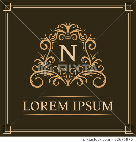 Luxury logo template, letter N logo design, vector illustration Luxury logo template, letter N logo design, vector illustration 62675970