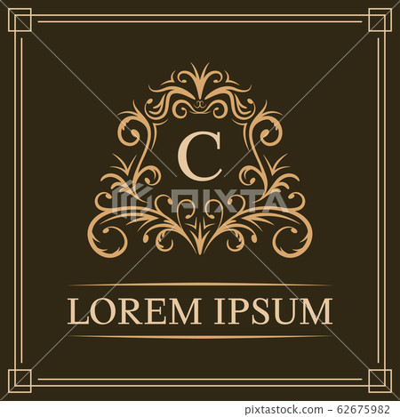 Luxury logo template, letter C logo design,... - Stock Illustration ...