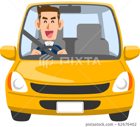 男司機帶著微笑駕駛 62676402