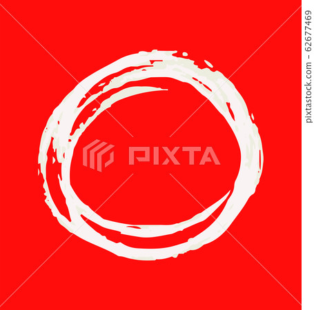 Circle analog round brush japanese style rough... - Stock Illustration ...