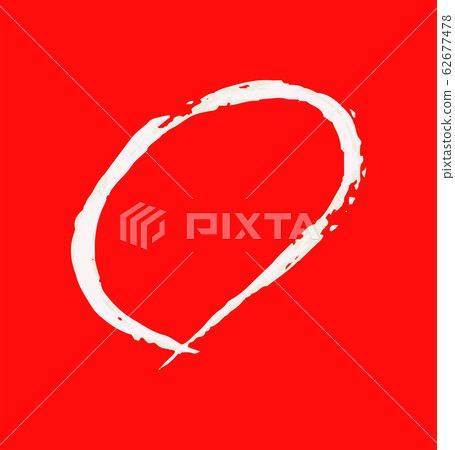 Circle Analog Round Brush Japanese Style Rough - Stock Illustration 