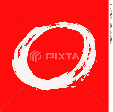 Circle analog round brush japanese style rough... - Stock Illustration ...