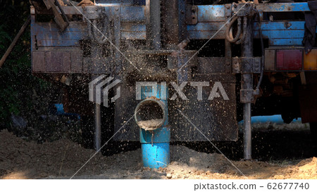 ground drilling water machine on old truck 62677740
