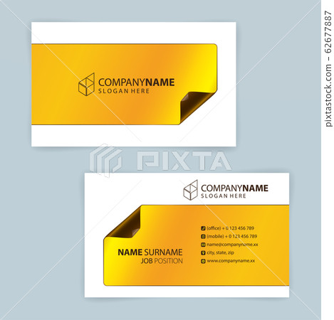 Luxury Gold business card template Premium Vector - Stock Illustration ...