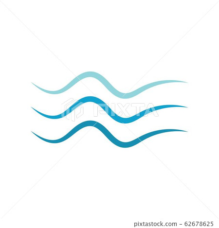 Water wave icon vector 62678625