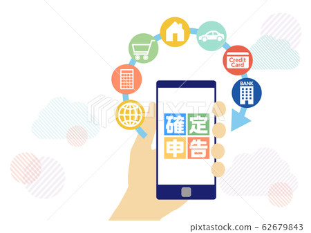 Tax return and smartphone 62679843