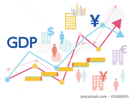 Growth graph and GDP image illustration - Stock Illustration [62680695 ...
