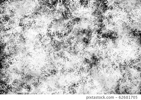 Bright textured overlay surface in black and white tones. Monochrome random stains of paint on paper. Creative sketch 62681705