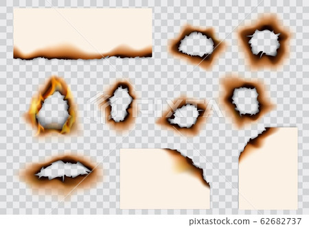Burnt holes and edges of paper pages Burnt holes and edges of paper pages 62682737