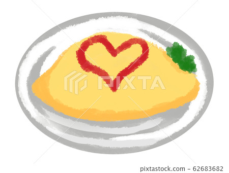 Omurice @ Heart - Stock Illustration [62683682] - PIXTA