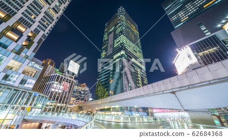 澀谷夜景城市景觀澀谷站路口 澀谷夜景城市景觀澀谷站路口 62684368