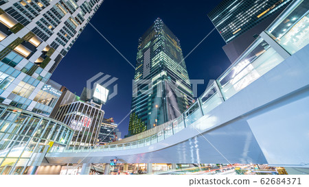澀谷夜景城市景觀澀谷站路口 澀谷夜景城市景觀澀谷站路口 62684371
