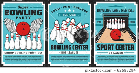 Bowling balls and pins on alley 62685294