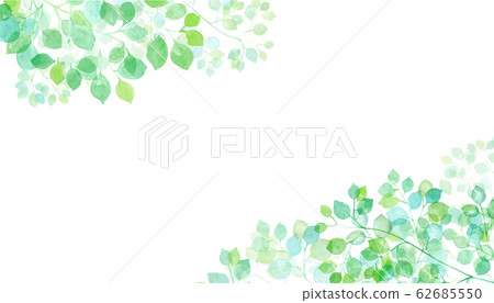 陽光水彩插圖兩個角裝飾框架痕跡矢量 62685550