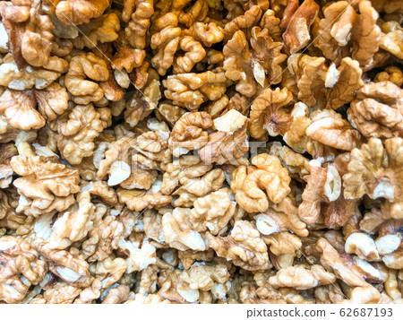 Close-Up Of Peeled Walnuts. Healthy Fresh Food 62687193