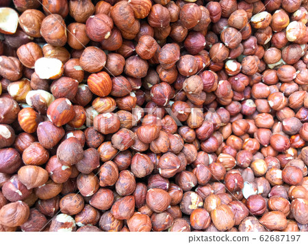Close-Up Of Peeled Hazelnuts. Healthy Fresh Food Close-Up Of Peeled Hazelnuts. Healthy Fresh Food 62687197