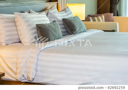 Pillow on bed decoration interior of bedroom interior 62692259