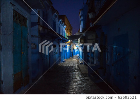 Morocco @ night in a blue city 62692521