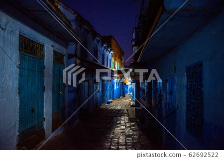 Morocco @ night in a blue city 62692522