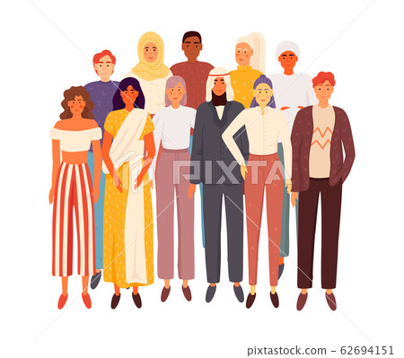Multiethnic group of people.  62694151