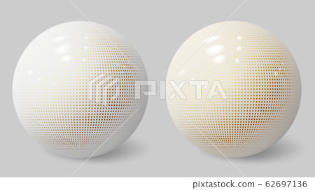 Realistic 3d sphere. White bubble. Textured ball. 62697136