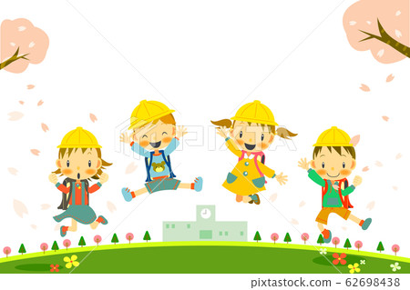 1st grade elementary school entrance cherry blossom postcard ratio 62698438