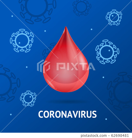 Realistic Detailed 3d Coronavirus Concept Ad Poster Card. Vector Realistic Detailed 3d Coronavirus Concept Ad Poster Card. Vector 62698481