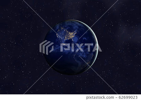 Blue planet among stars in universe Blue planet among stars in universe 62699023