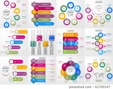 set of business infographics design template for set of business infographics design template for 62700347
