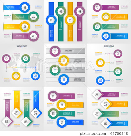 set of business infographics design template for 62700348