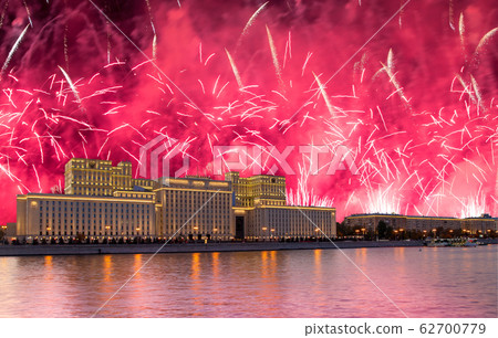 Fireworks over the Moscow, Russia 62700779
