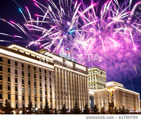 Fireworks over the Moscow, Russia 62700799
