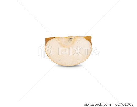 sliced ripe snow pear or Fengsui pear on white 62701302