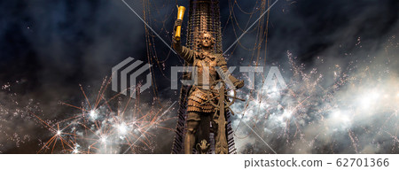 Fireworks over the Moscow, Russia 62701366