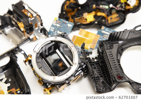 Disassembled camera parts for repair Disassembled camera parts for repair 62701887